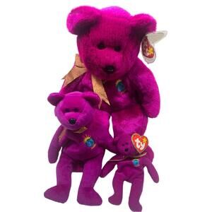 Vintage 1999 TY Beanie Buddies Collection Teddy Bear MILLENINUM